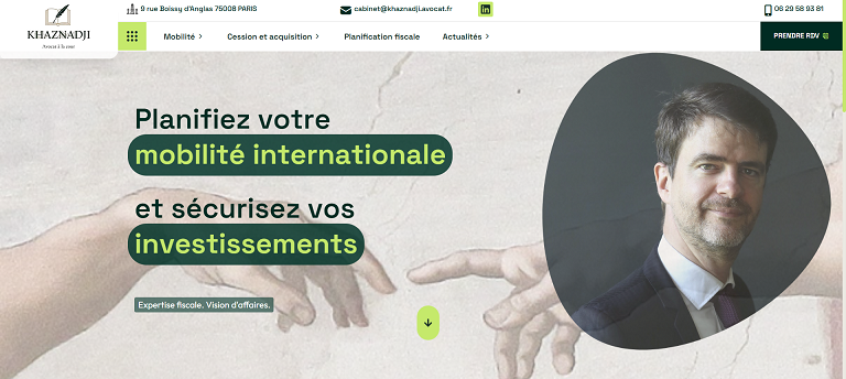 Site vitrine d'un avocat